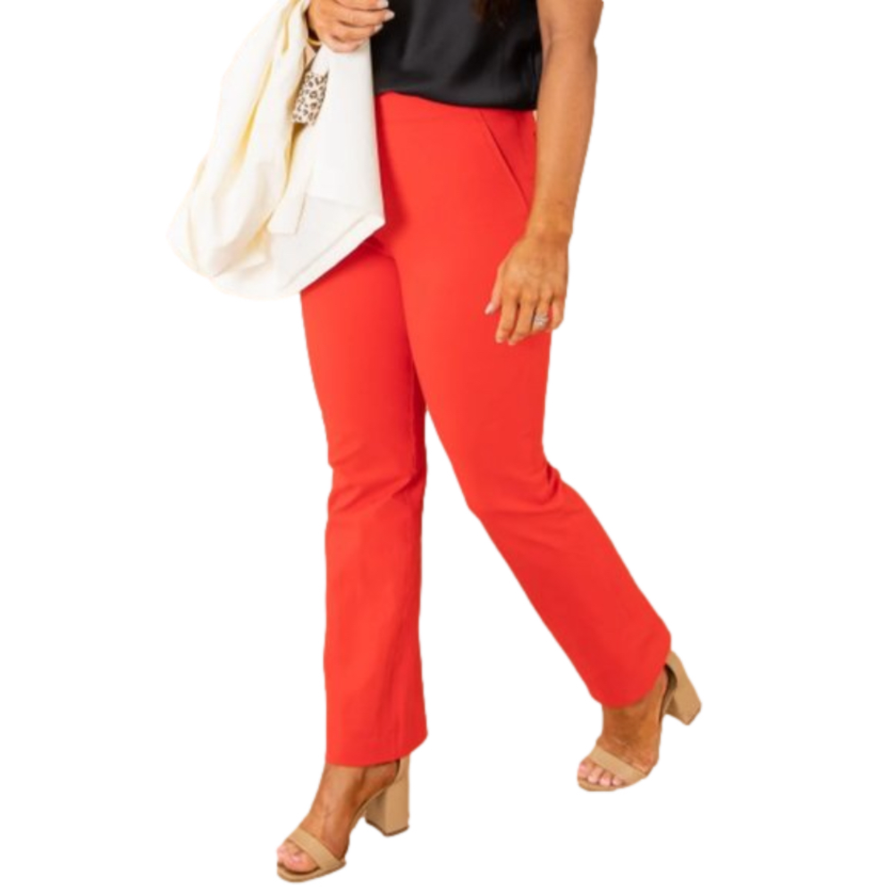 NWT! Spanx Polished Kick Flare Pant True Red‎ Large